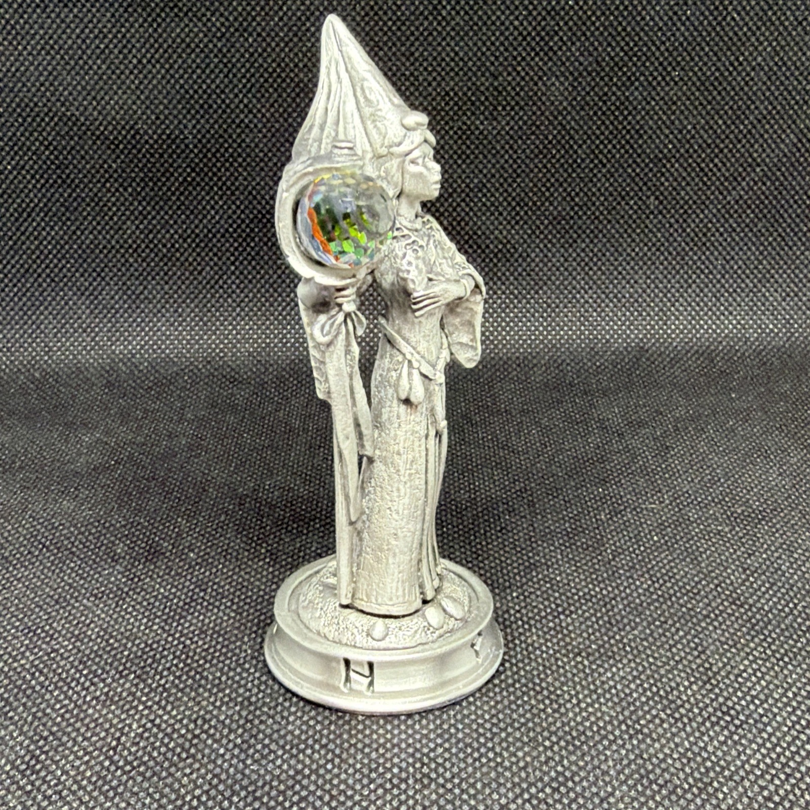 Danbury Mint Fantasy Of The Crystal Chess Holda The Sorceress Bishop Pewter