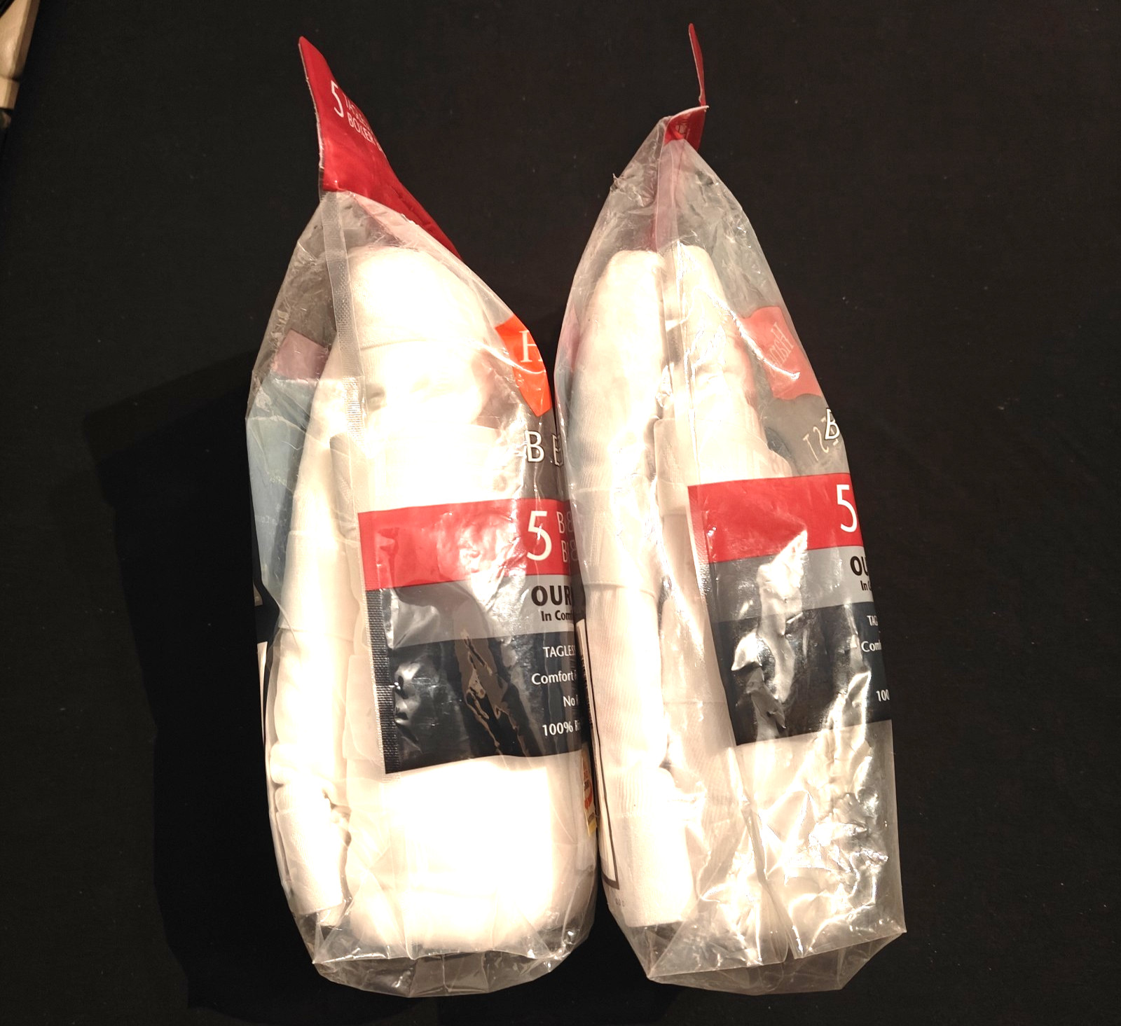 Hanes Boxer Briefs White Large