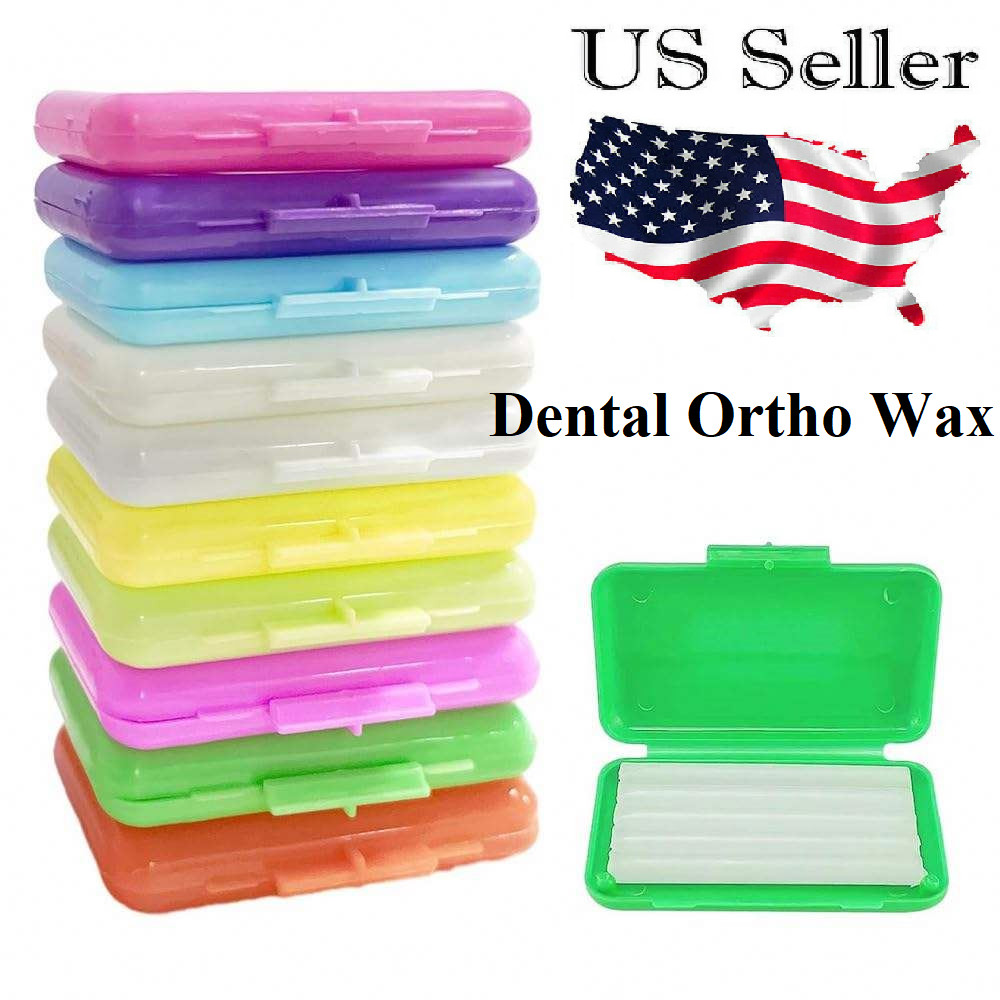 100Packs 10 Fruit Scent Dental Orthodontics Ortho Wax For Braces Gum Irritation