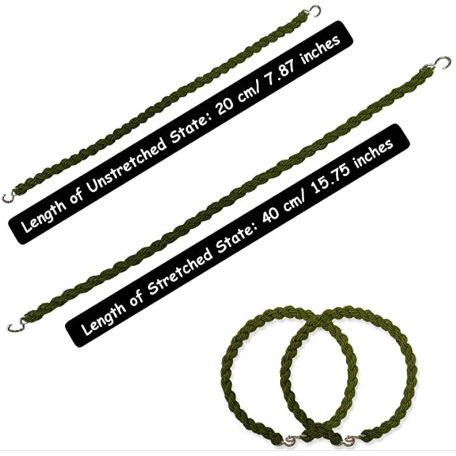 5/10 Pair Green/Black Elastic Boot Bands USMC Military Blousing Straps