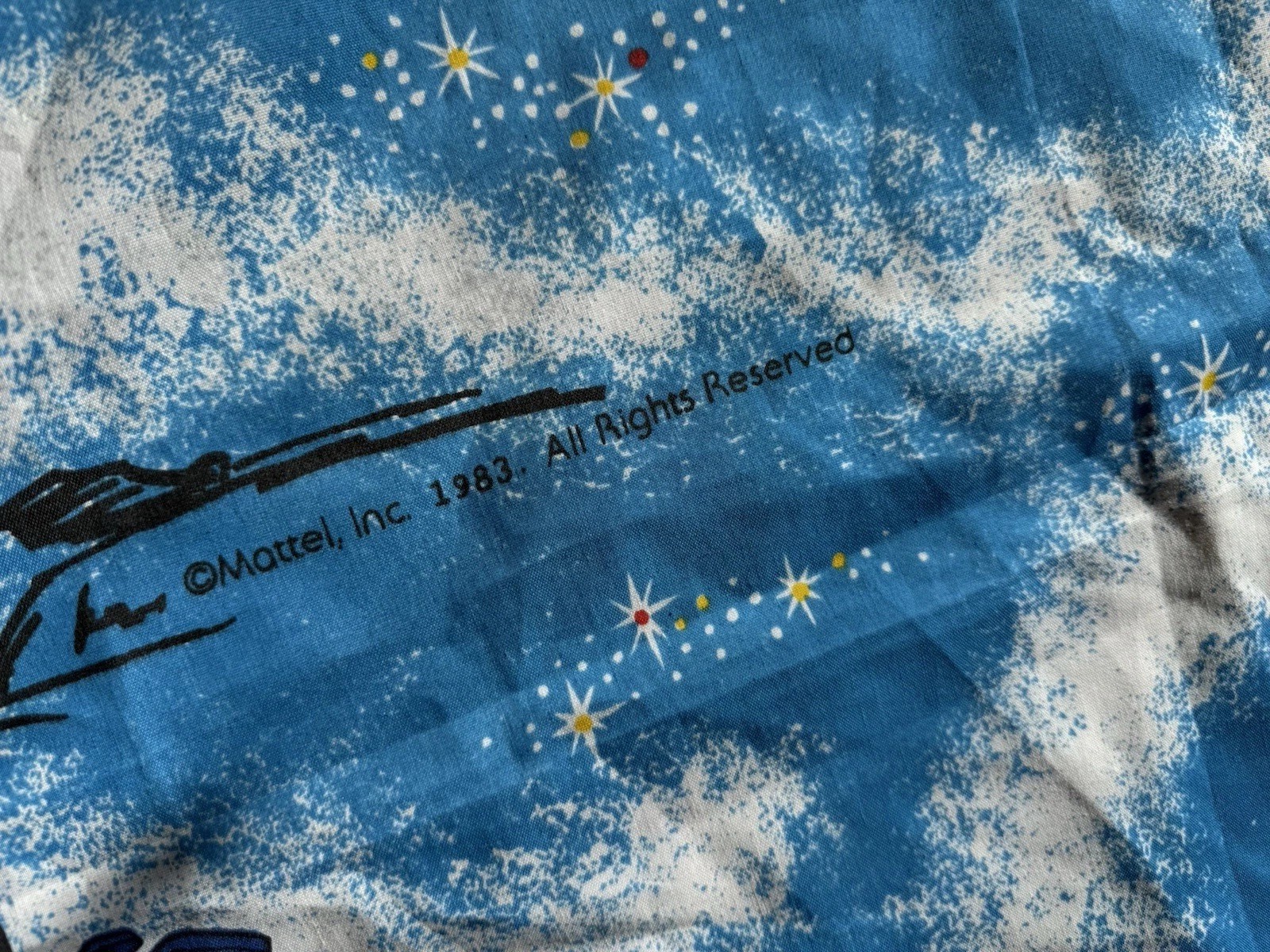 Vintage 1983 Masters Of The Universe Flat Sheet He-Man Skeletor 67x95