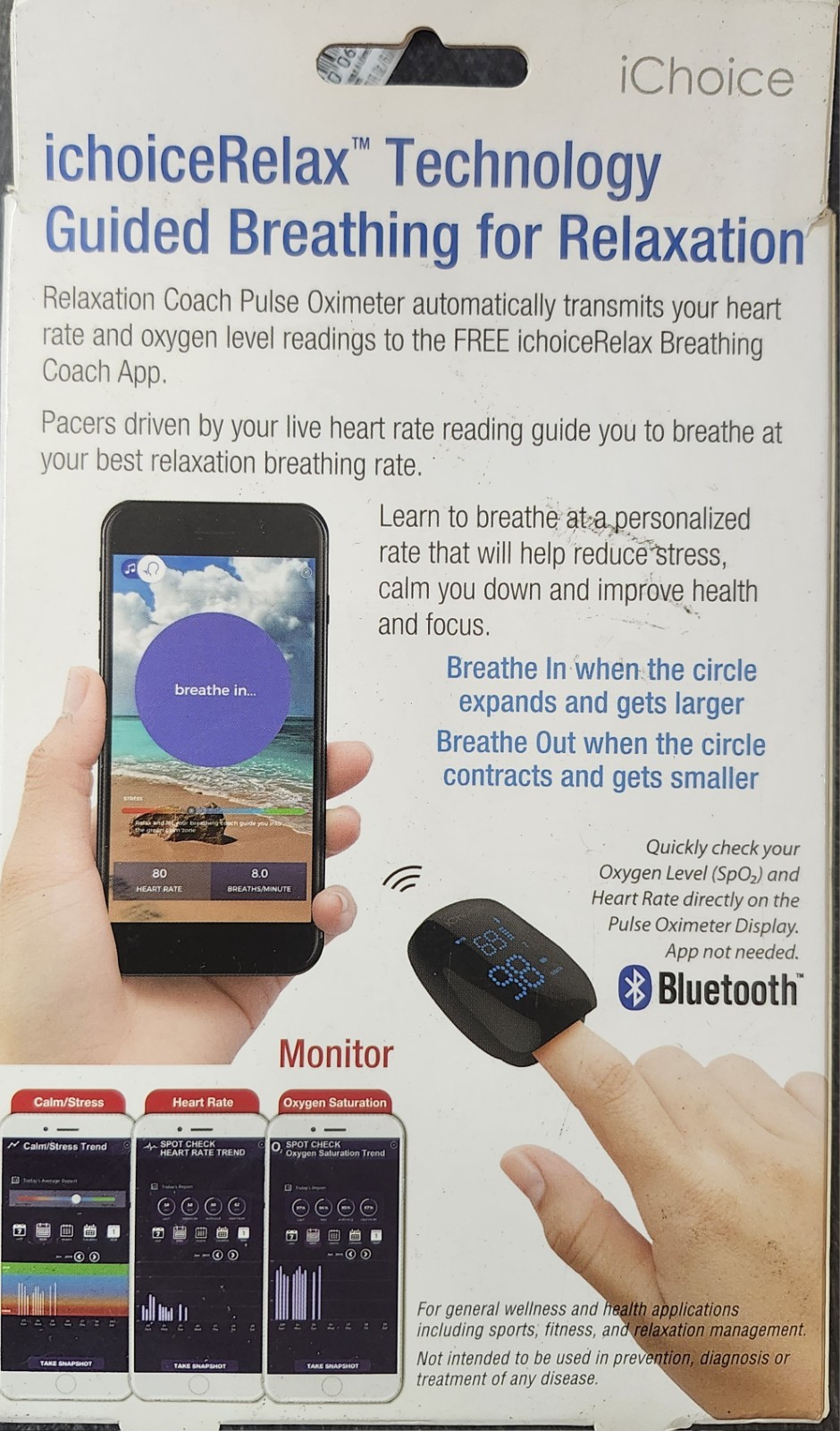 iChoice Relaxation Coach Pulse Oximeter OX200