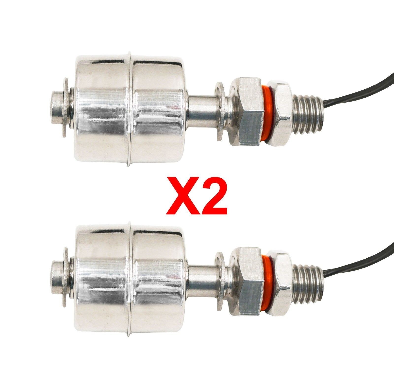 2x Stainless Steel Vertical Float Switch for Water Pump Tank Pond Swim PoolSteel