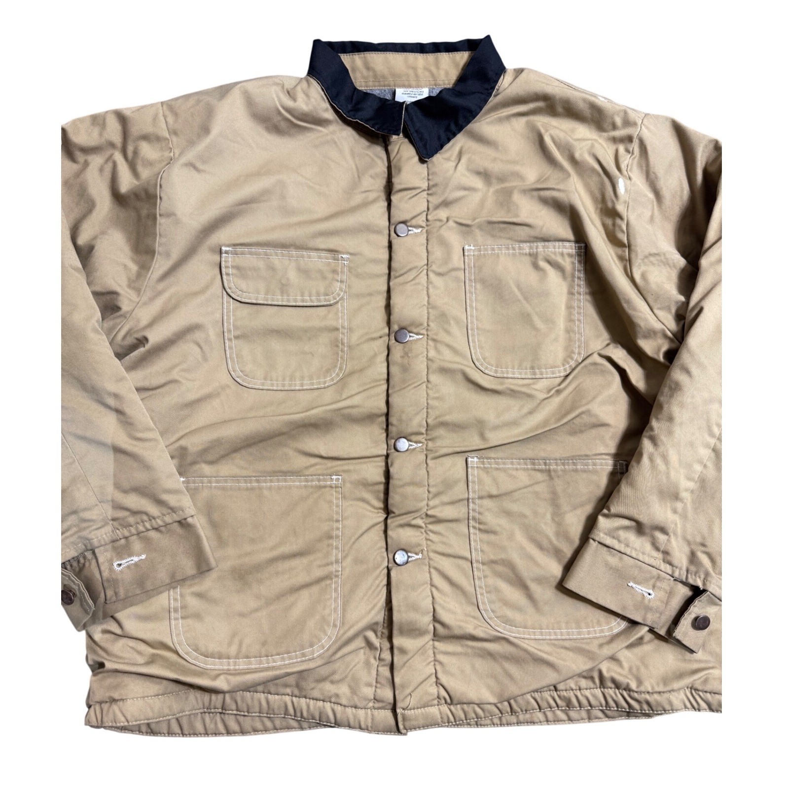 Bob Barker Prison Jacket Mens 2XL Brown Button Blanket Lined Work Barn Chore