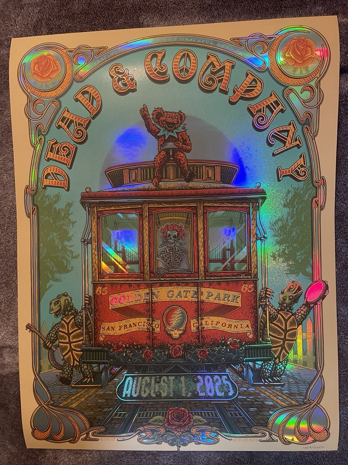 Dead and Company Poster 2025 60th Anniversary SF Luke Martin #xxx/2260 FOIL 8/1