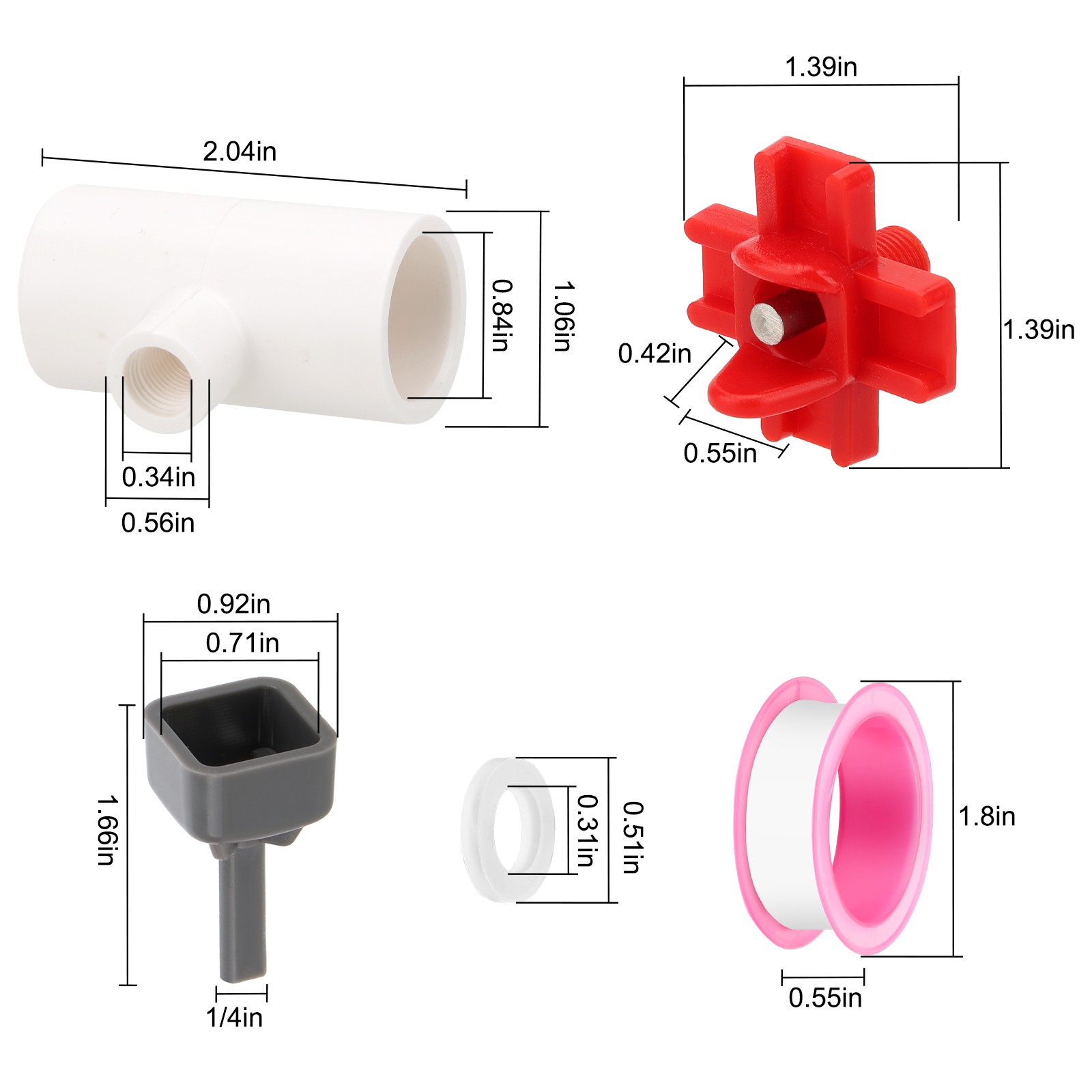 12PCS Chicken Nipples Waterer w/ 1/2'' PVC Tee Fittings DIY Auto Watering System