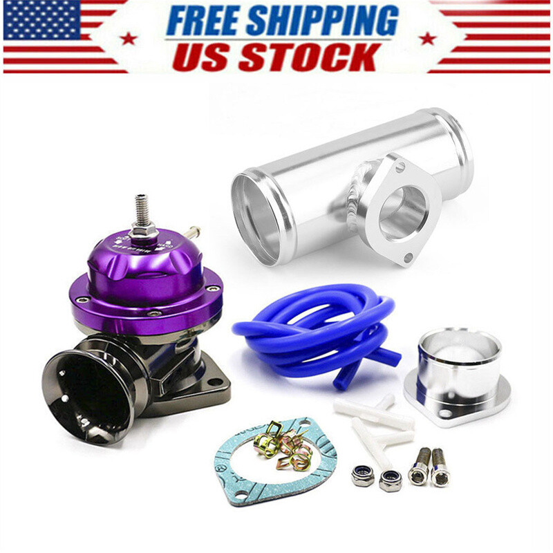 Universal Billet Aluminum Type-RS Turbo Blow Off Valve+2.5"/63mm BOV Flange Pipe