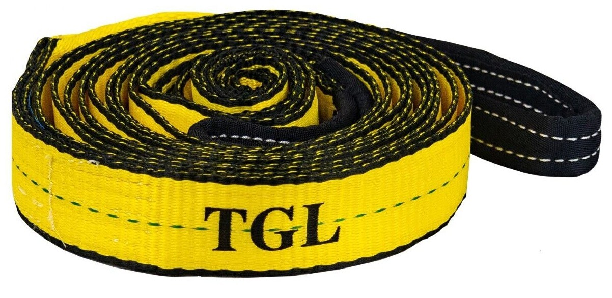 New 2"X20FT Tow Strap W/Loop Ends 10,000 LB Capacity Recovery Rescue Winch Sling