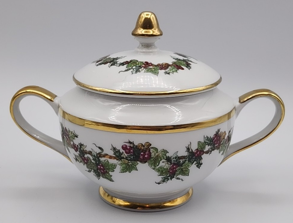 Royal Gallery The Holly and The Ivy Teapot or Coffee Pot with Sugar & Creamer