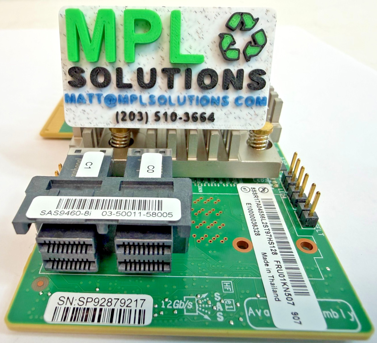 Lenovo 01KN507 ThinkSystem RAID 930-8i SAS/SATA 12Gb/s PERFECT CONDITION!