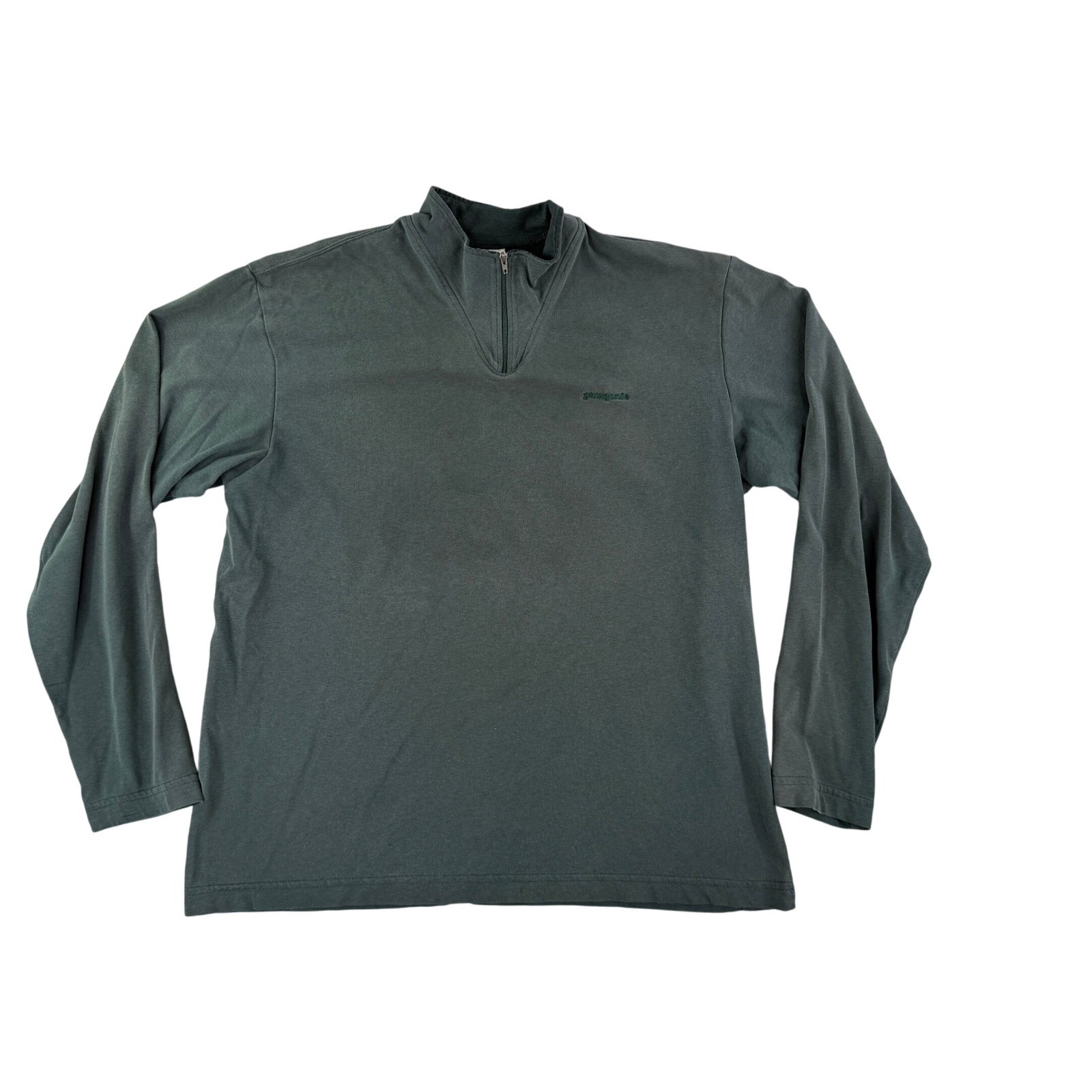 Vintage Patagonia Shirt Mens Large Long Sleeve 1/4 Zip Pullover Made In USA