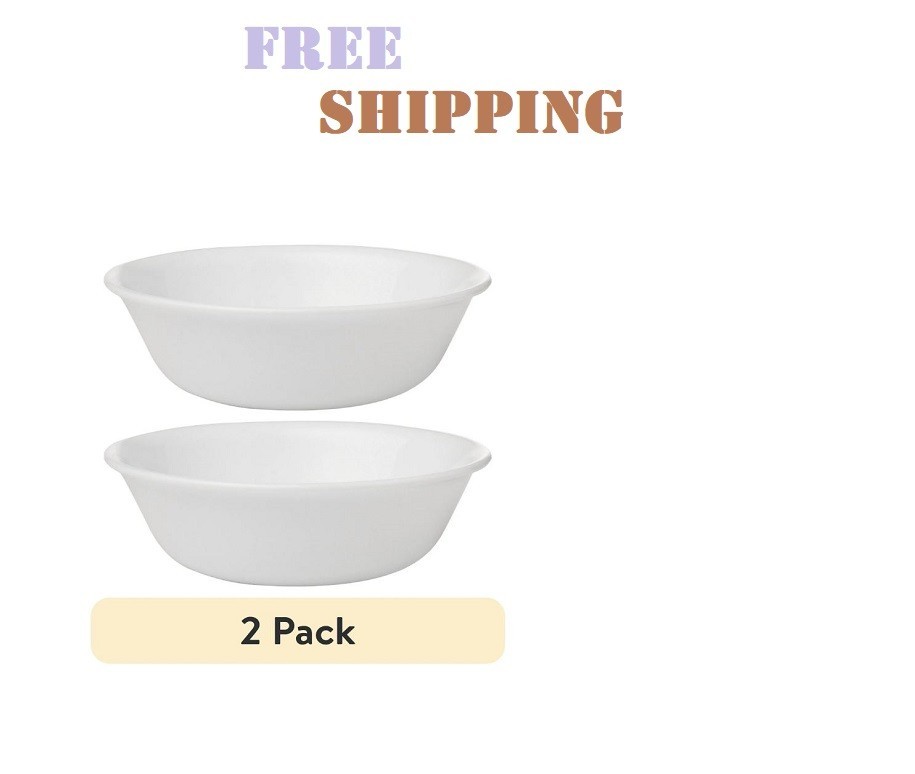 2 pack Corelle Livingware 10-Ounce Dessert Bowl, Winter Frost White