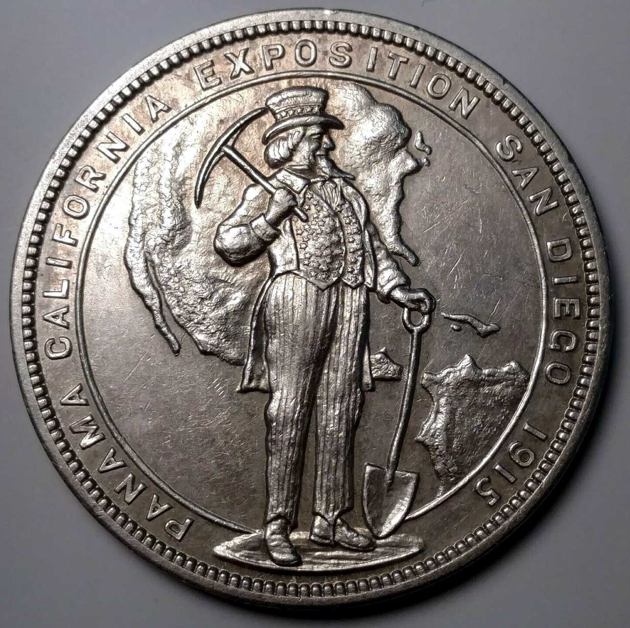 1915 HK-426 :  Silver S.S. Ancon Panama-Pacific Exposition So-Called Dollar