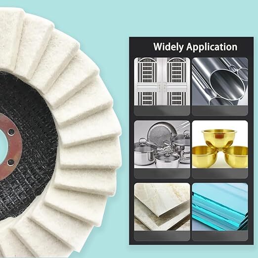 5in Wool Felt Flap Disc Metal working Polishing Buffing Wheel For Angle Grinder