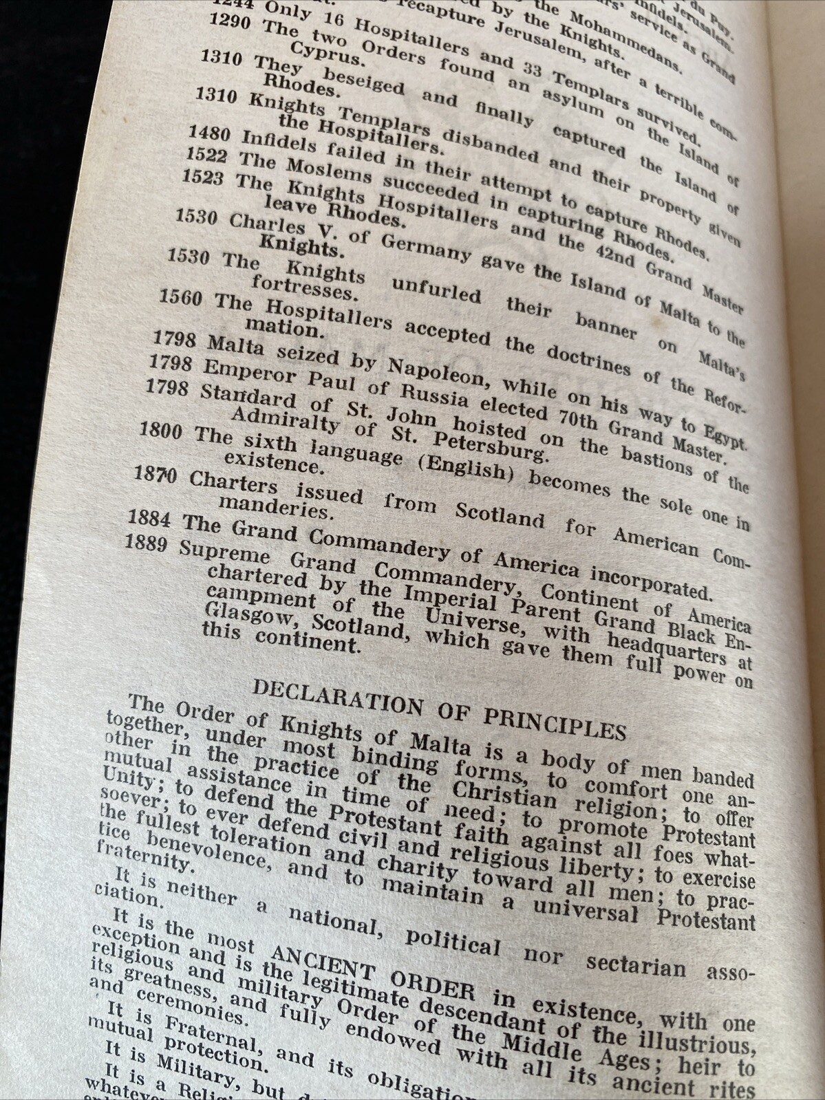 Knights of Malta Insignia Application Stroudsburg PA ST JOHN’S Commandery no 186