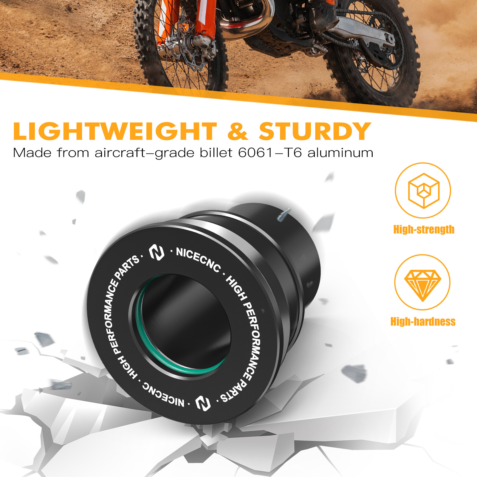 CNC Front Rear Wheel Spacers For Husqvarna 250 300 350 450 501 TE FE 2014-2015