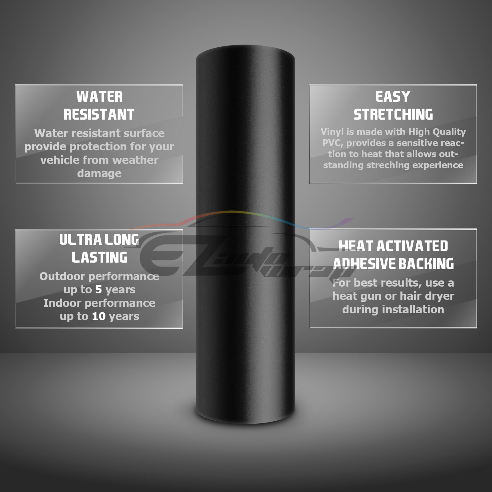 *Genuine 3M Matte Black Vinyl Wrap Car Sticker Film Decal Bubble Free