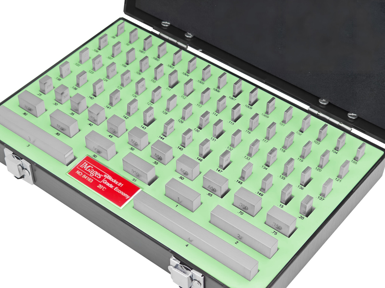 iMGages, 81pc Economy Rectangular Gage Block Set, NIST Traceable Cert. 630-41161