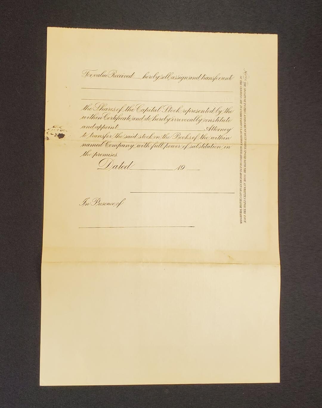 Central Metal Products Corp - Common Stock Certificate - 96 Shares -1921