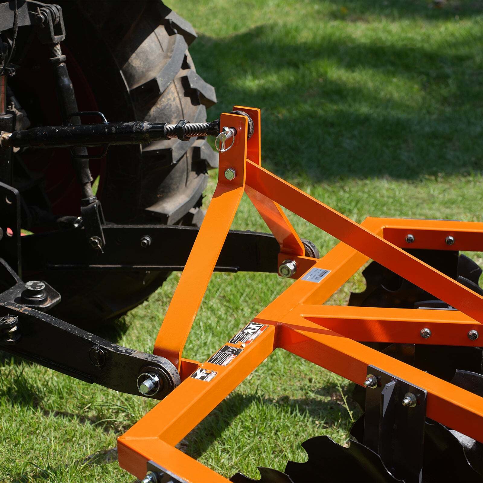 MechMaxx 3 Point Hitch 72" Notched Disc Harrow Plow Tractor Attachments, DH72