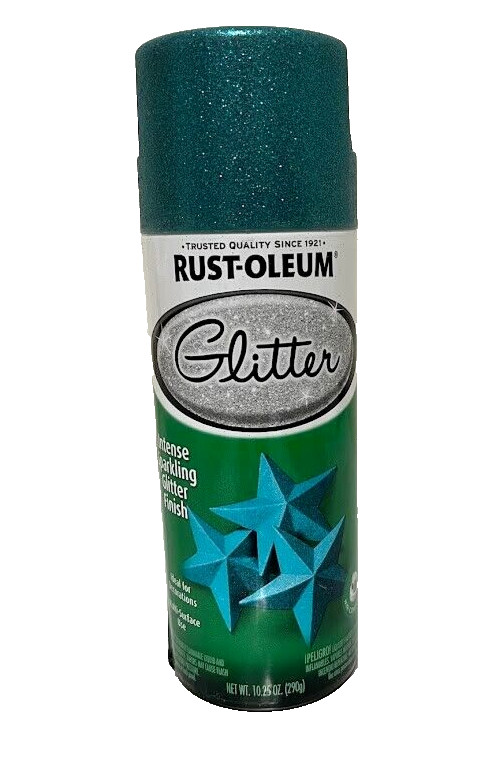 Rust-Oleum Glitter Turquoise Green ✨ Spray Paint 10.25 oz Intense Sparkle 302573