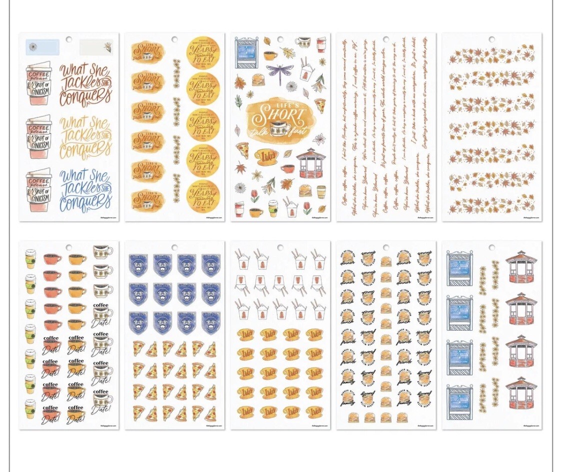 HAPPY PLANNER GILMORE GIRLS VALUE PACK STICKERS and MINI PLANNER LIMITED EDITION