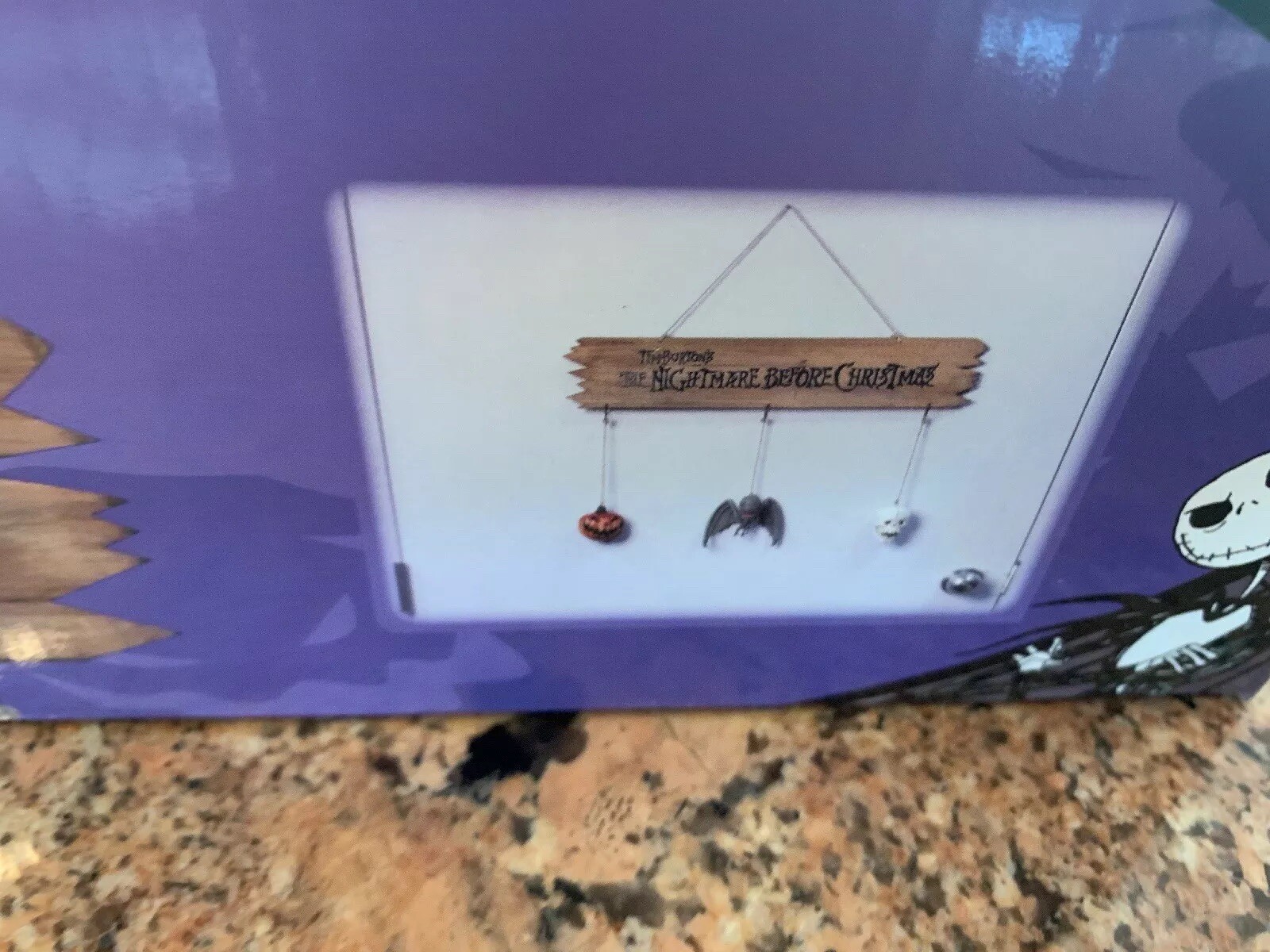 NIGHTMARE BEFORE CHRISTMAS Wooden SIGN Hanging Ornaments NECA Bat Pumpkin Skull