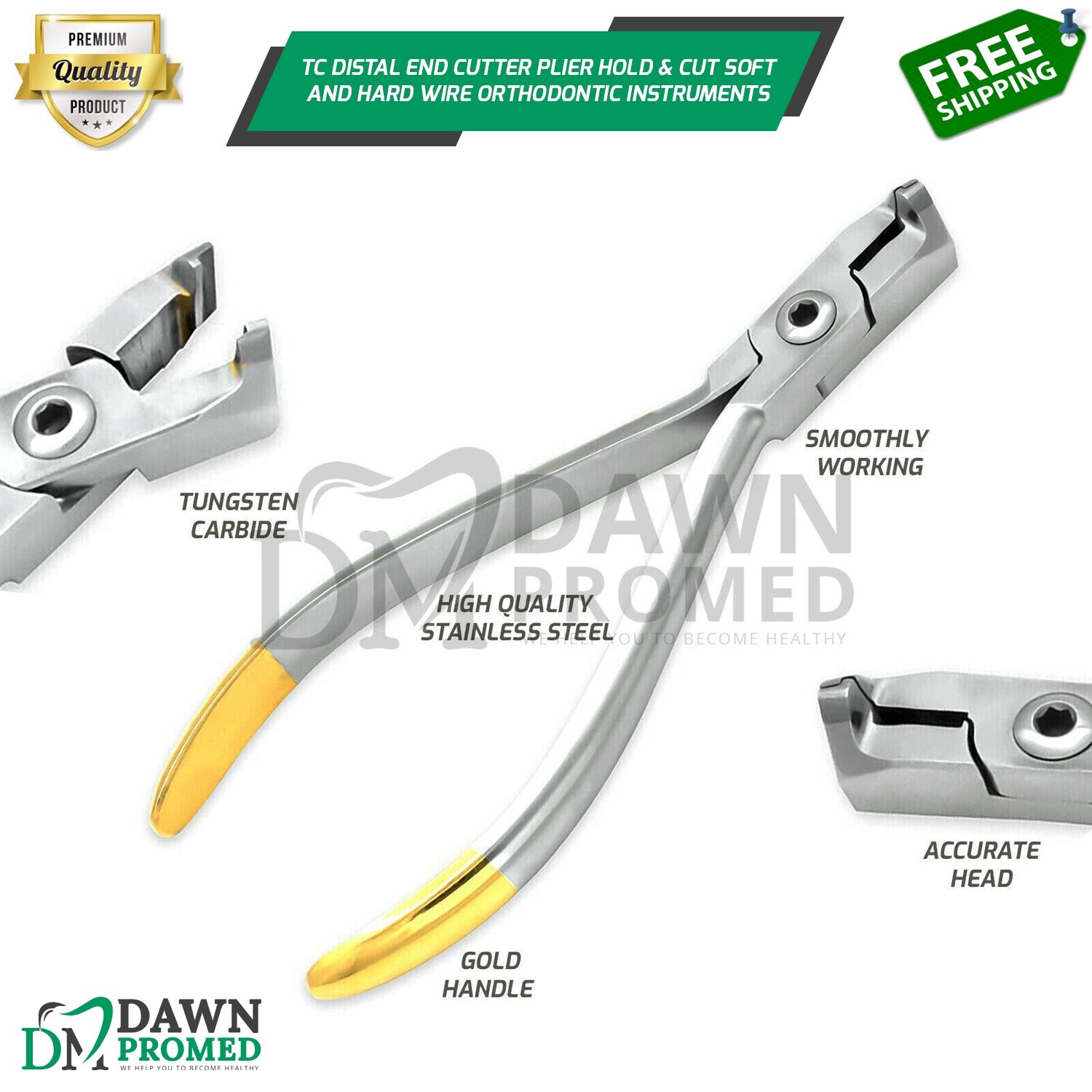 TC Distal End Cutter Plier Hold & Cut Soft and Hard Wire Orthodontic Instruments