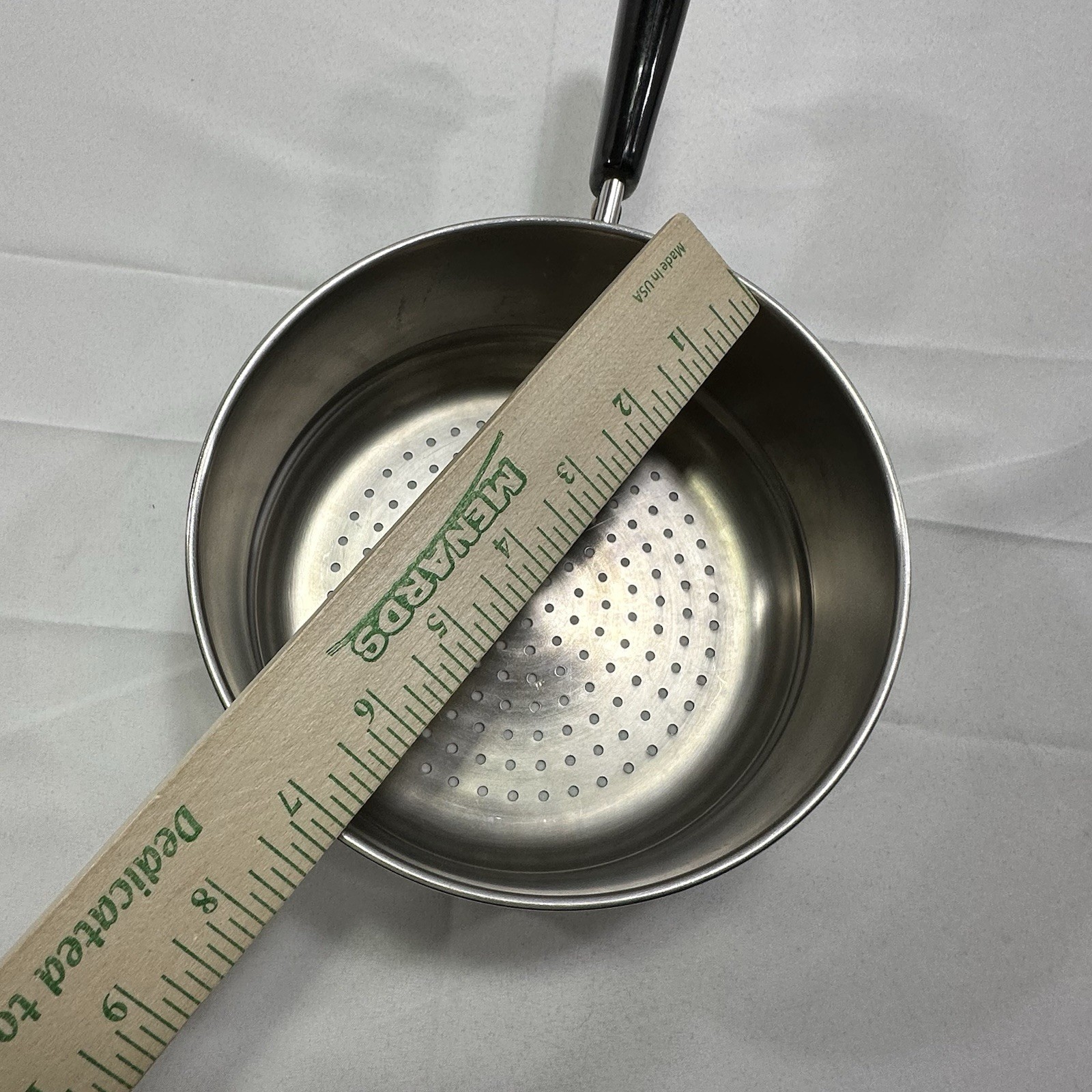 VTG Revere Ware 3 Qt -90l Sauce Pan Double Boiler w/ Lid Copper Bottom Made USA