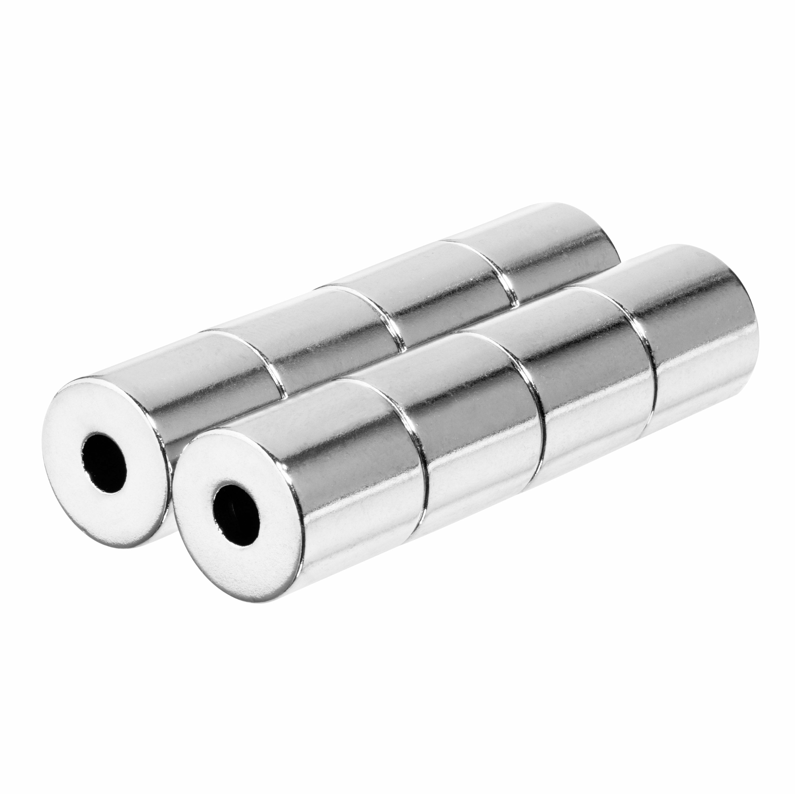 1/2 x 1/2 Inch Neodymium Rare Earth Countersunk Ring Magnets N42 (8 Pack)