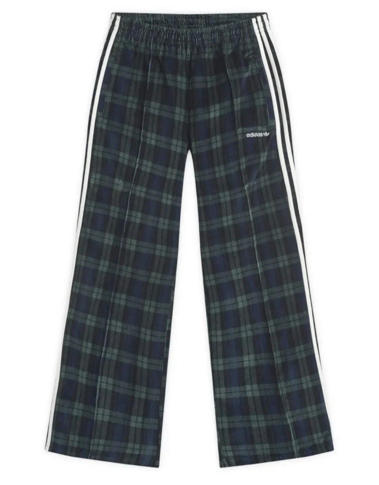 Adidas Originals Tartan Black Watch Plaid Corduroy Wide Leg Track Pant IX7415 M