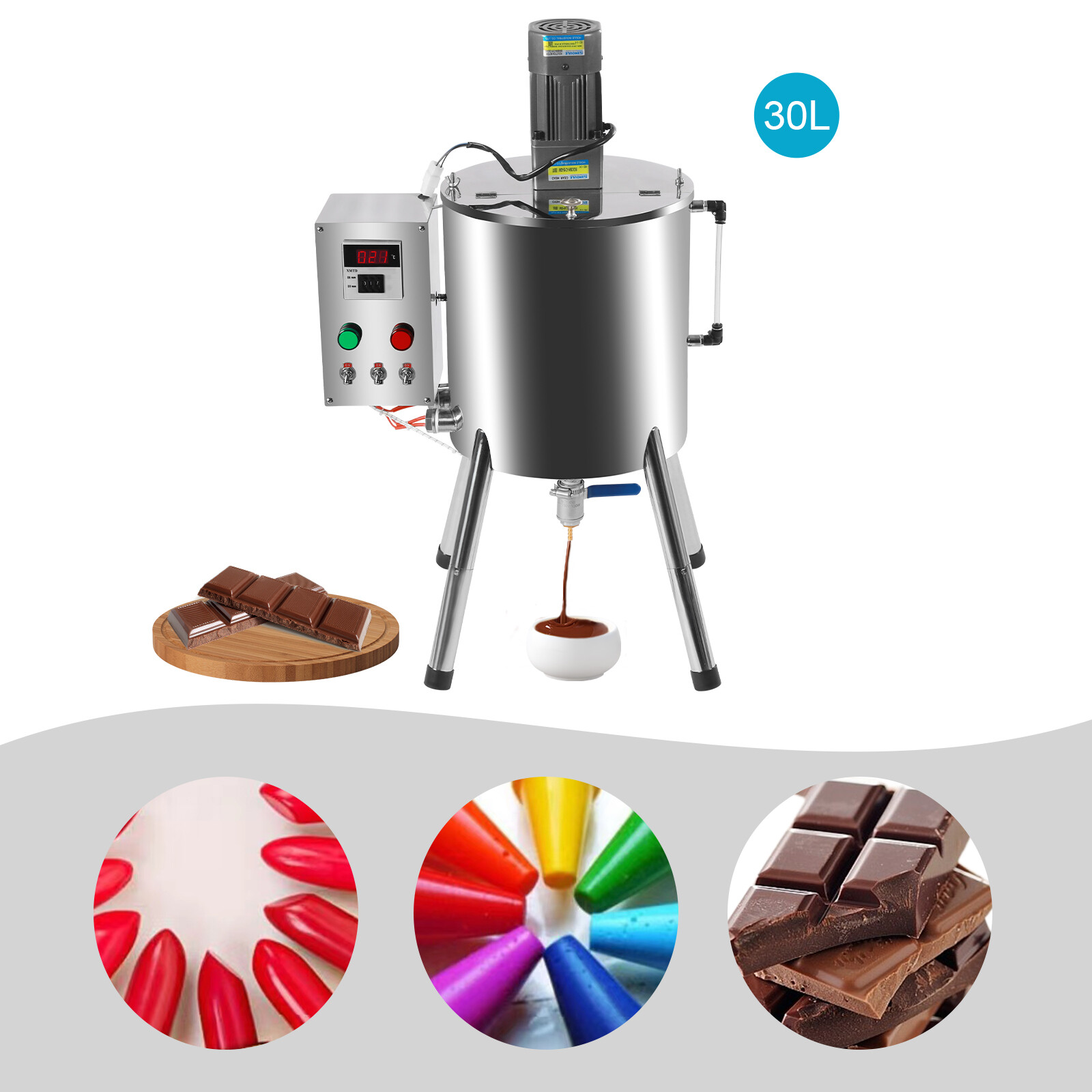 Heating Mixing Filling Machine 30L Stirring Tank Lipstick Paste Filler