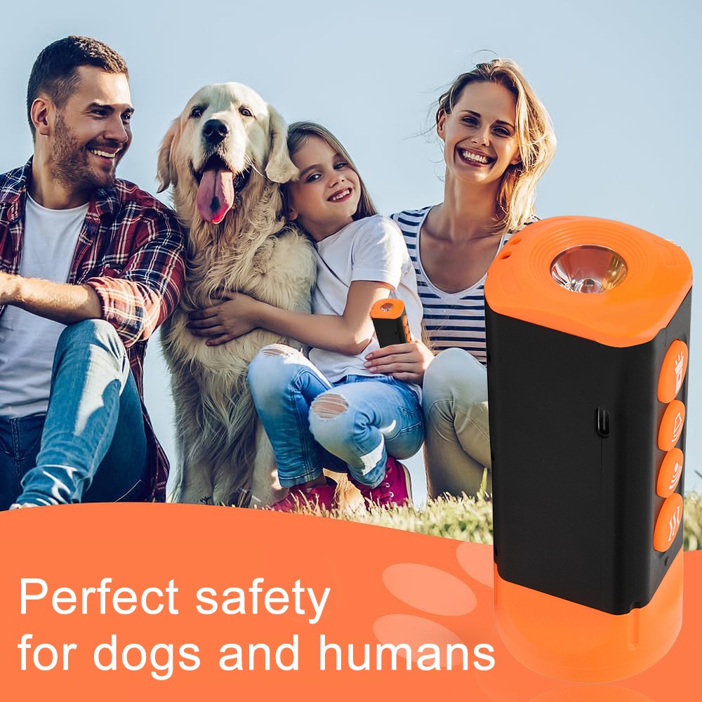 Anti-Dog Bark Deterrent Device Ultrasonic Stop Barking Repeller 4 Head with LED