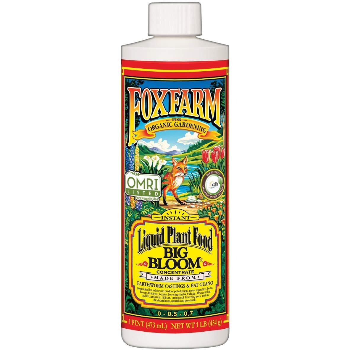 Fox Farm Big Bloom, Grow Big, Tiger Bloom Hydroponic Liquid Nutrient Soil