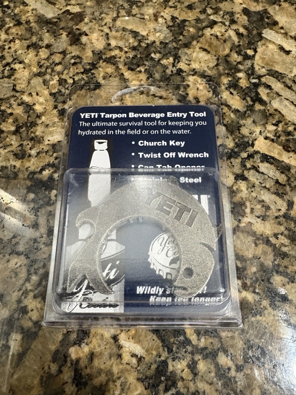 Yeti Tarpon Beverage Entry Tool Church Key Twist Off Can Tab Bottle Opener (New)