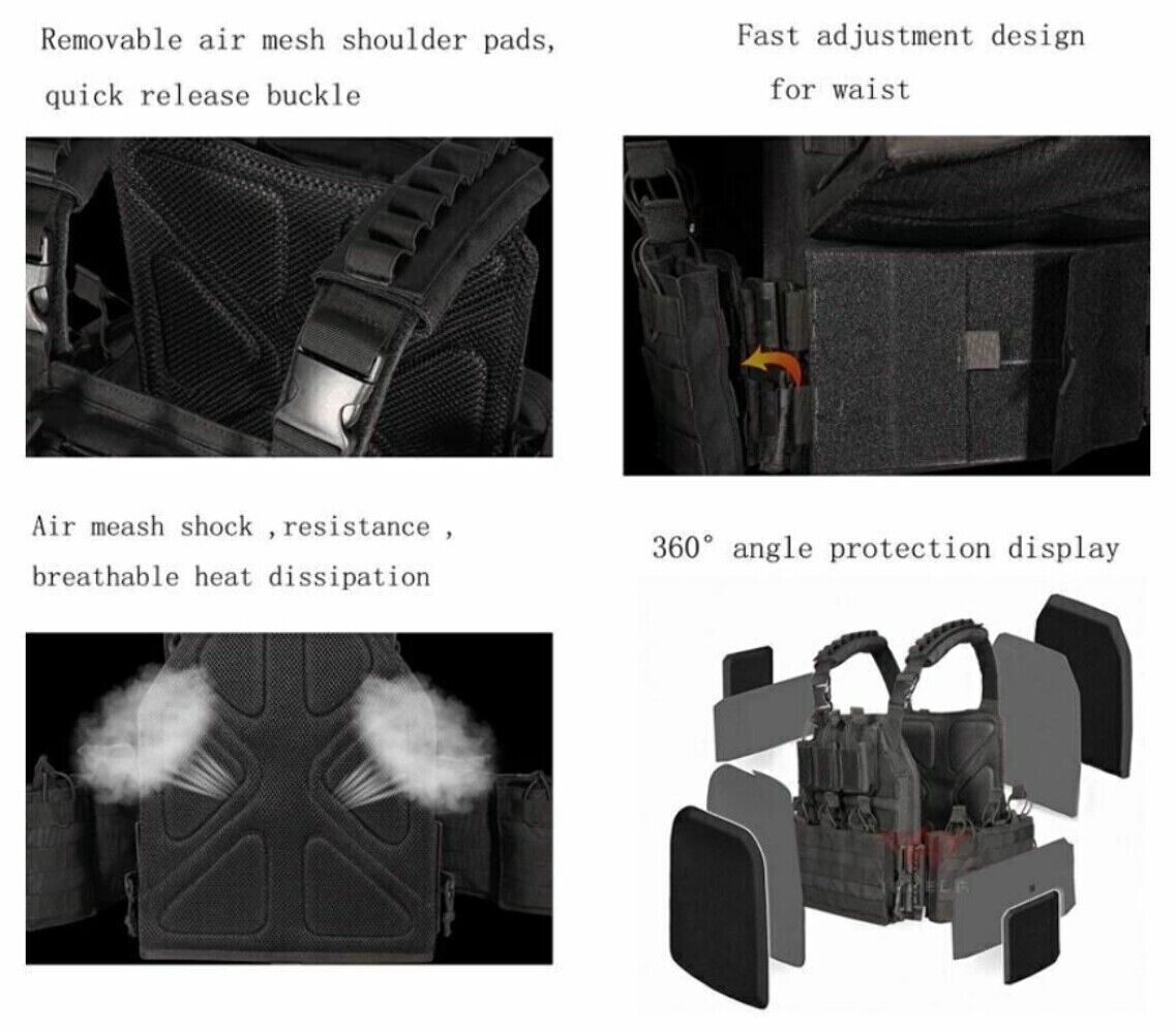 Urban Assault Camo 7 Tactical Vest Plate Carrier