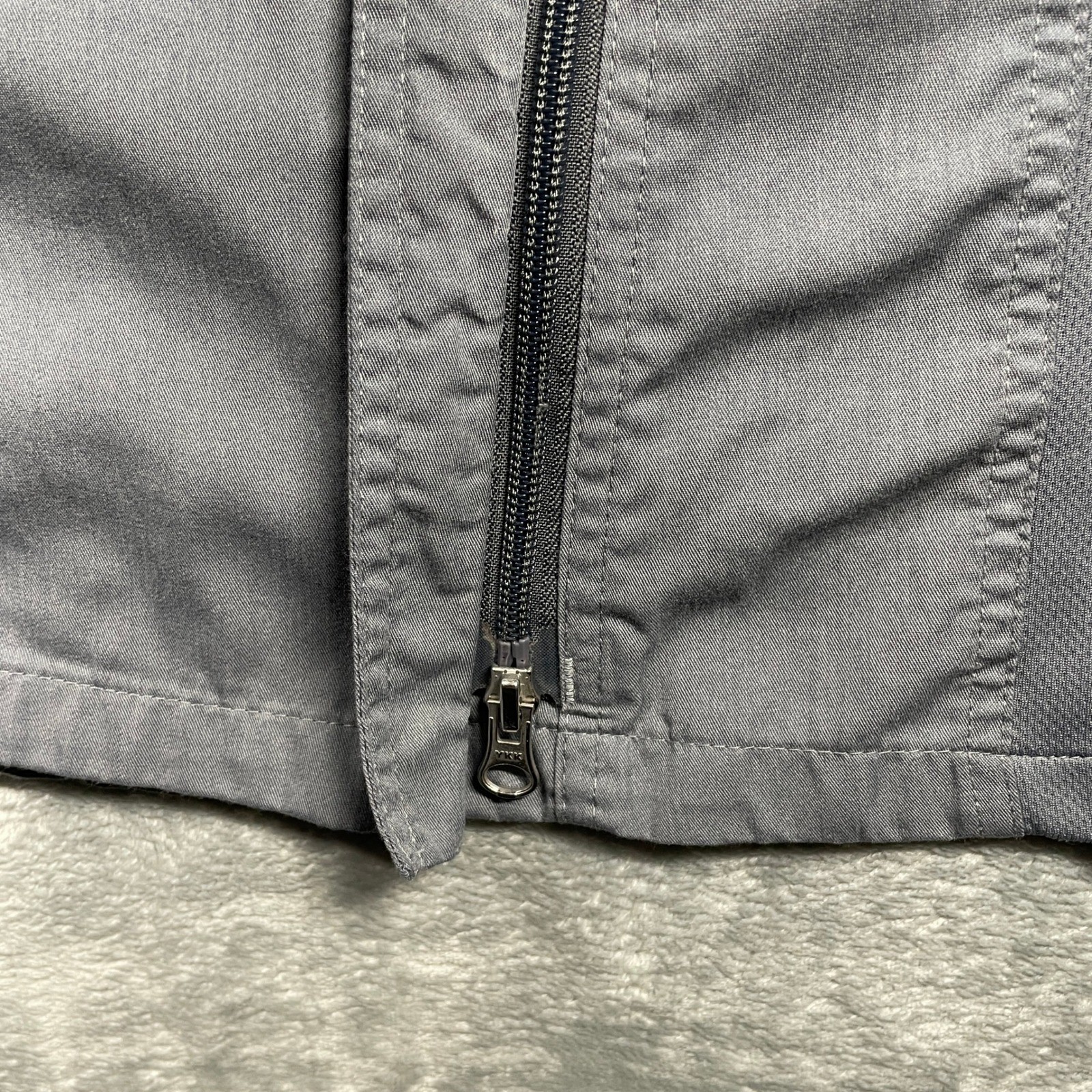 Two Chef Works Gray Chef Coat Kitchen Uniform Full Zip Long Sleeve Workwear Top