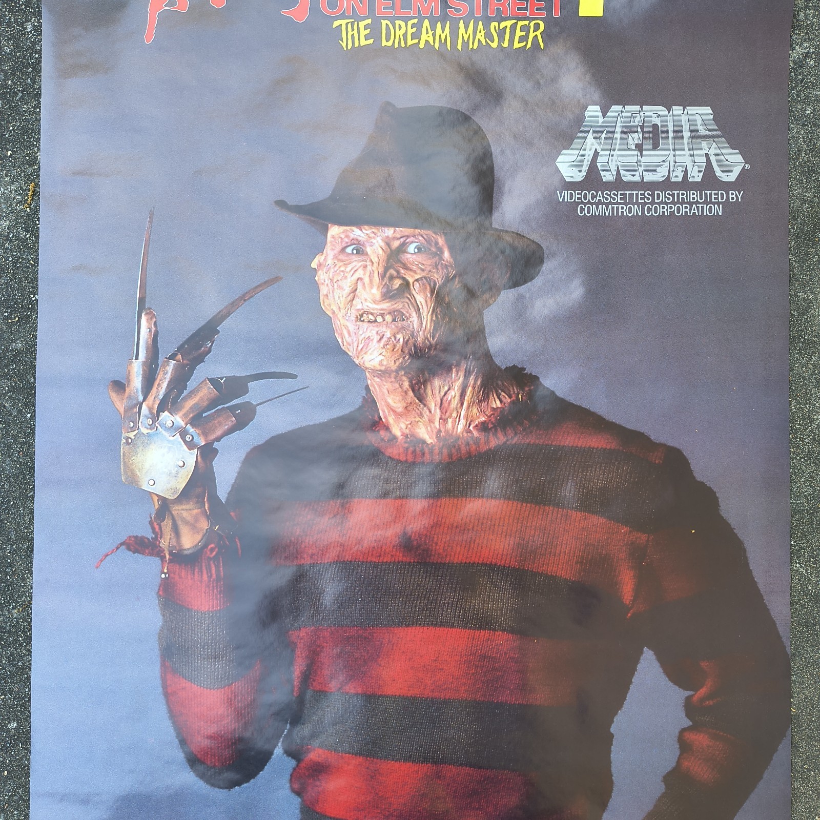 A Nightmare on Elm Street 4 Freddy Krueger Video Store Poster 74.5x26 UNUSED...