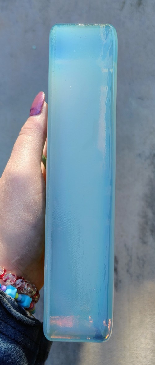 Opalite Opal Glass Block 7" Long Rough Flint Knapping 3.9#