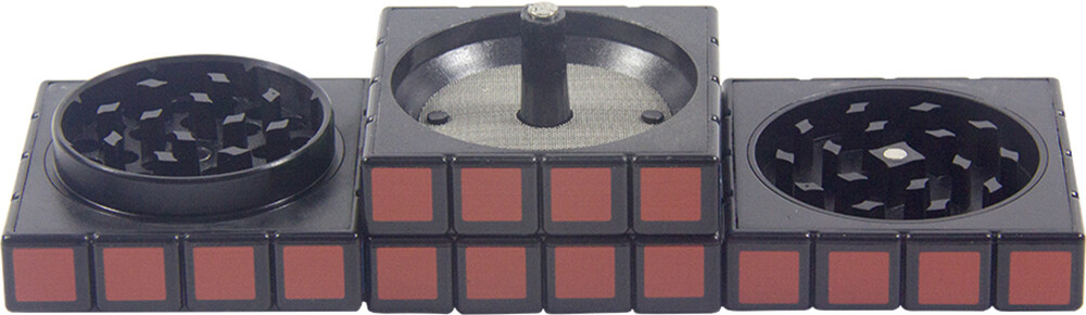 2.3" 4 PC Cube Shape Aviation Tobacco Herb Spice Grinder Smoke Crusher