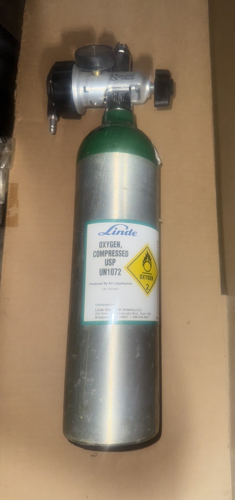 Oxygen Compressed USP UN1072 “Out of Test” Empty