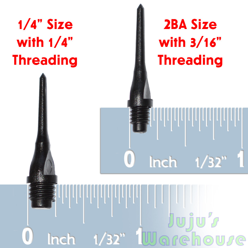 Dart Tips - BIG 1/4" Threading Plastic Keypoint - Your Choice of Color & QTY