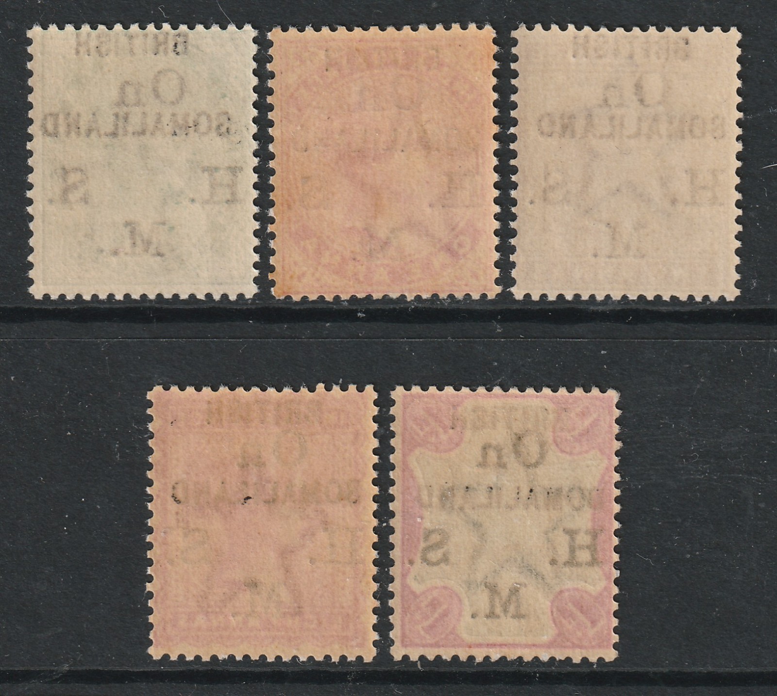 QV/EDVII 03 SOMALILAND PROT OHMS set superb nhm um cat £60 top quality