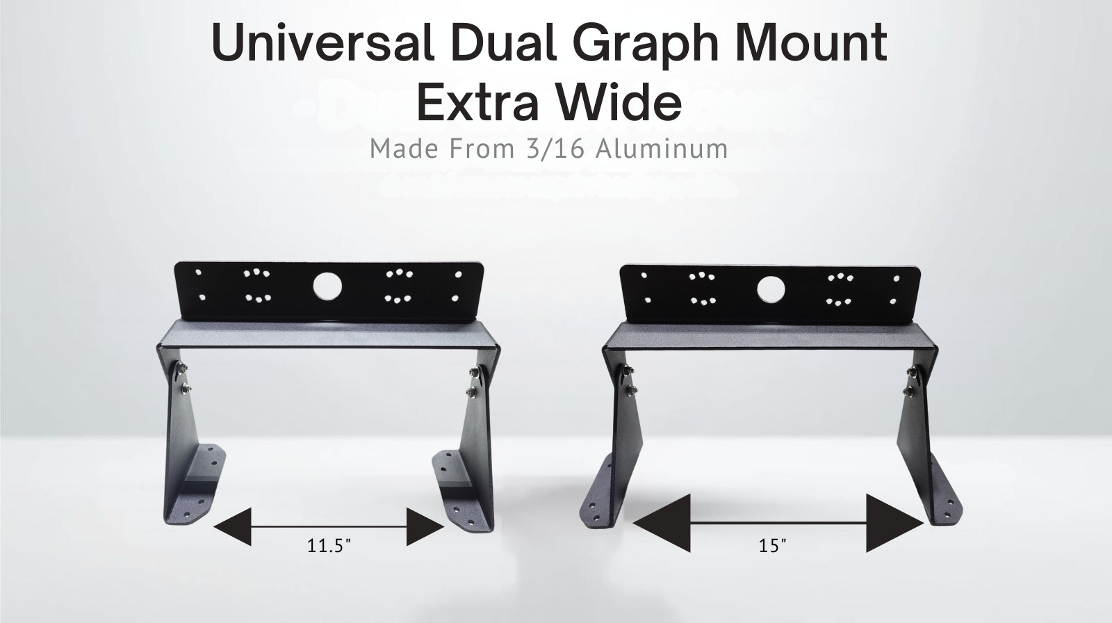 Baldwin Iron Works Universal Dual Graph/Fish Finder Mount (Extra Wide) USA