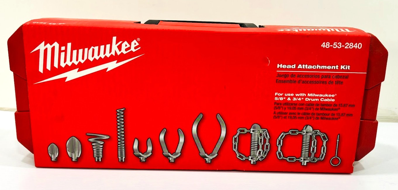 Milwaukee Head attachment Kit for 5/8" & 3/4" DRUM CABLE (48-53-2840)
