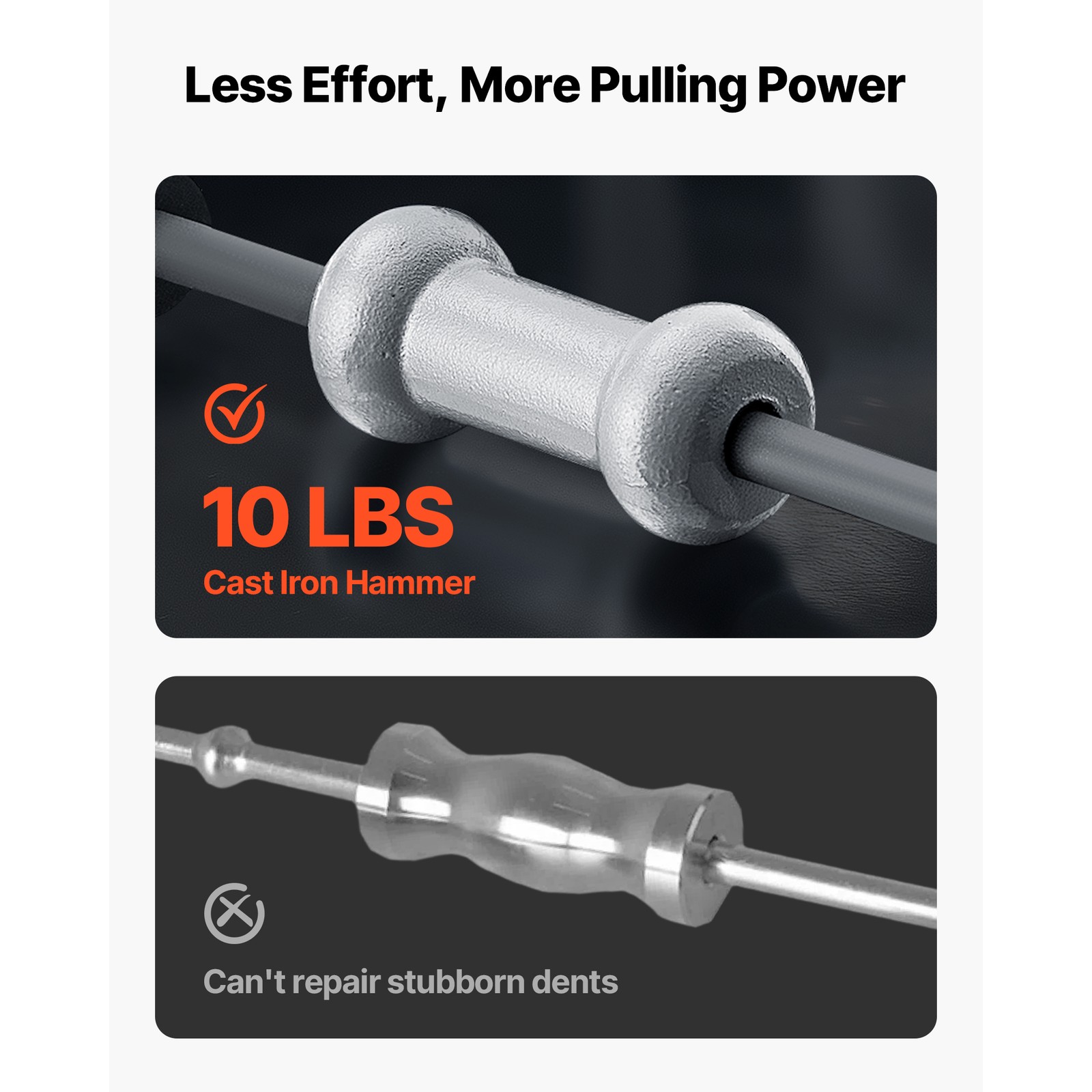 Uimoso 10lb Heavy Duty Slide Hammer Dent Puller Auto Body Repair Frame Tools
