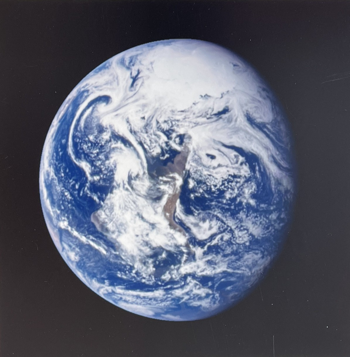 VINTAGE SPACE NASA PHOTO EARTH TAKEN BY GALILEO JPL KODAK PAPER