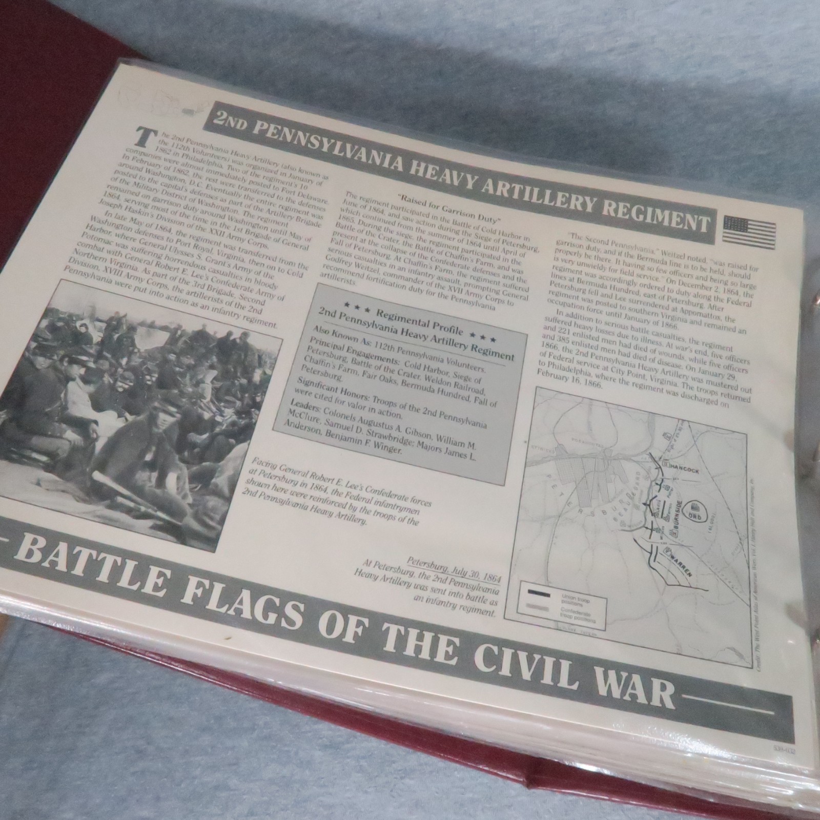 Willabee & Ward Battle Flags of the Civil War Patches in Collection Album