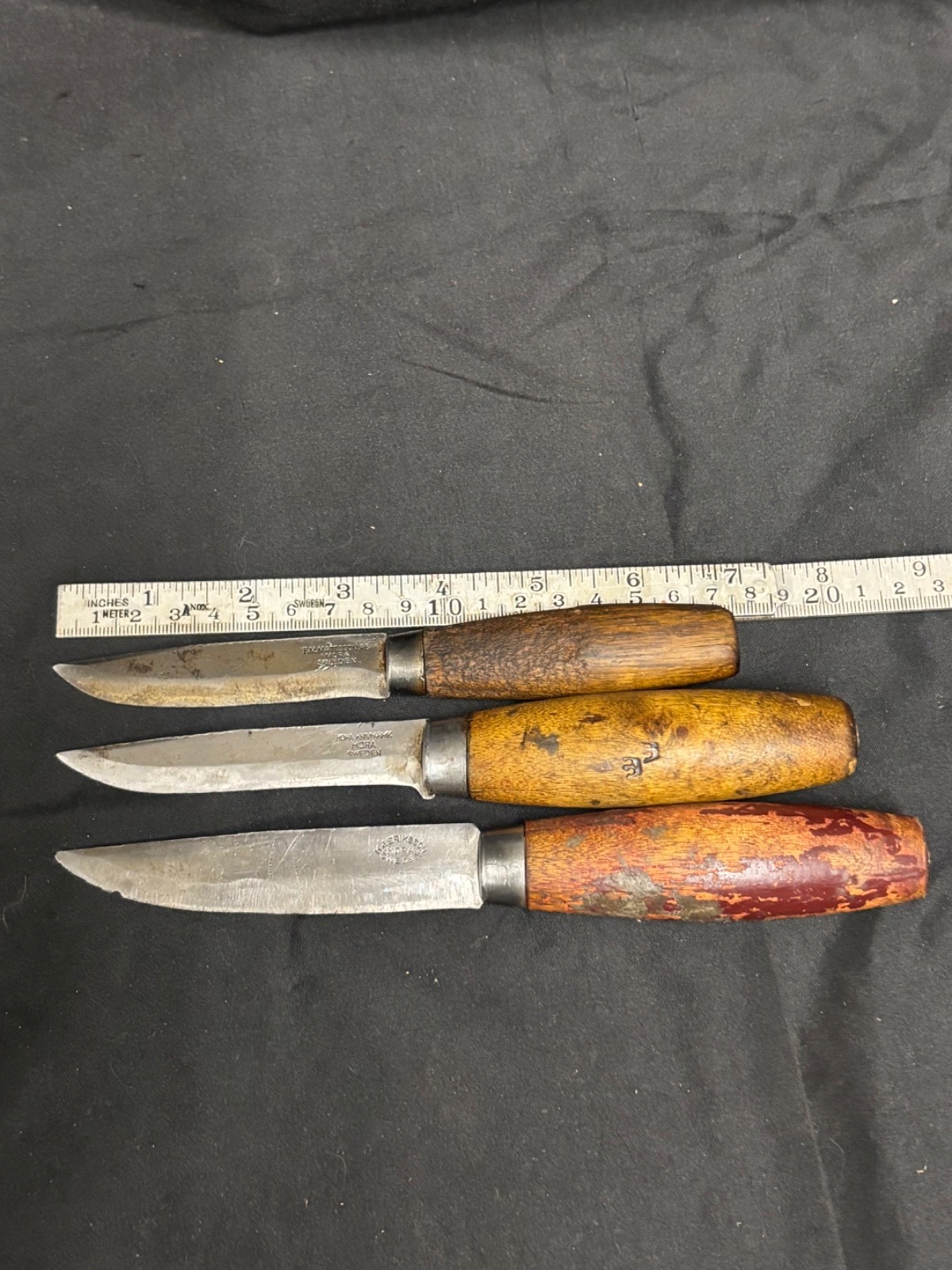 Vintage Mora Knife Lot Swedish Knives F M Mattsson Mora KJ Eriksson Military 3 C