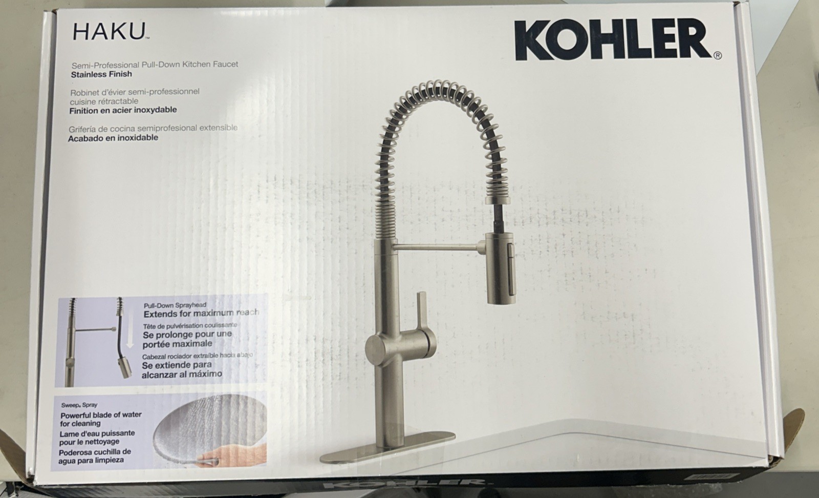 Kohler Haku Semi-Professional Pull-down Kitchen Faucet Stainless Finish
